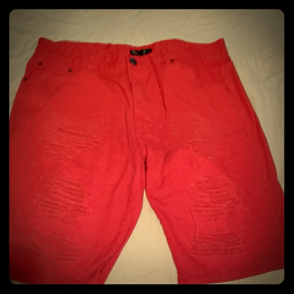 Men's red Diamond stash shorts sz 38
